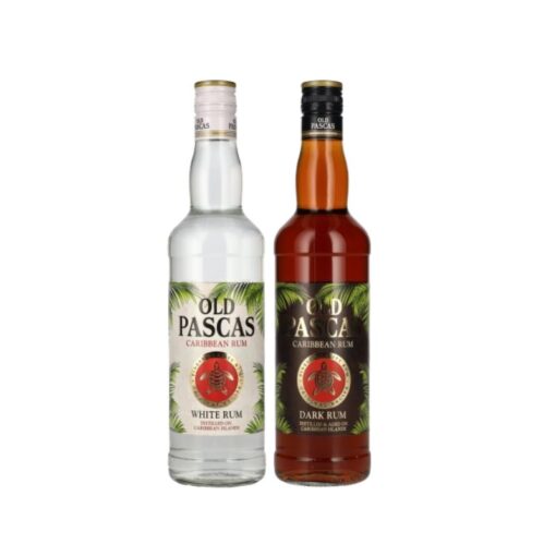 Set - Old Pascas Dark + Old Pascas White Rum - Barbados & Jamajka